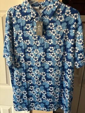 Brisira golf shirts mens moisture wicking collar size Large